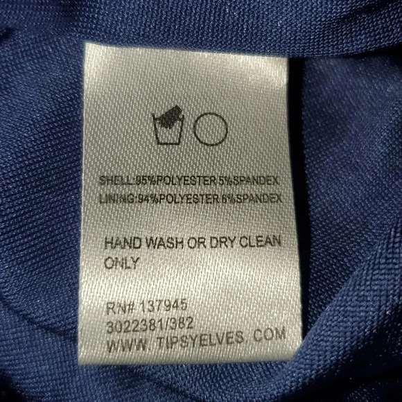 Tipsy Elves Blue Sequin High Waisted Leggings Women's Size L - Picture 14 of 14